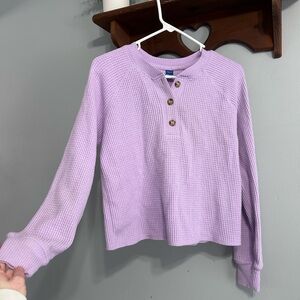 Lavender Waffle Knit Top